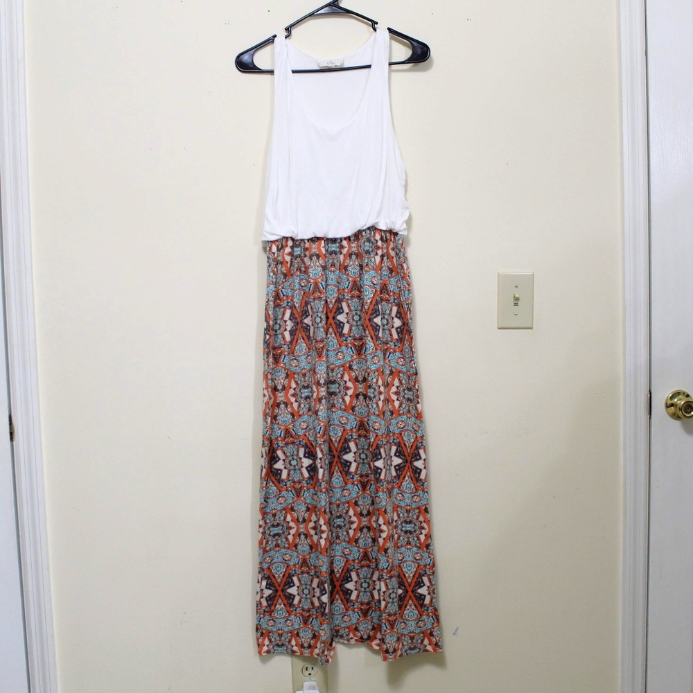 Pink Republic White Tank Tribal Dress Medium